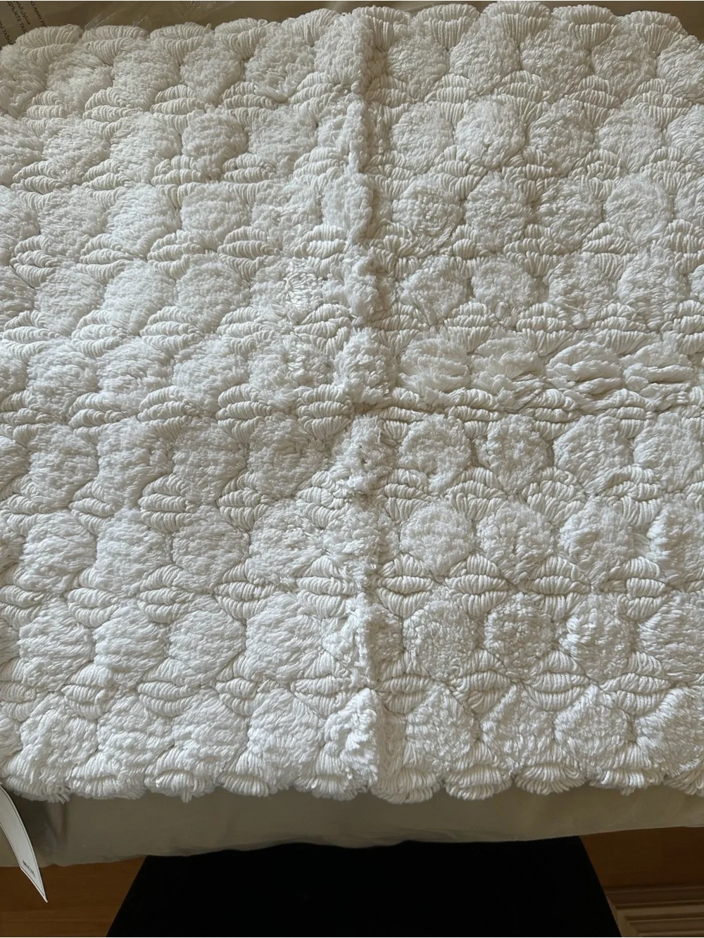 🌸 NEW H&M White Textured Tufted Pillow Cover 20” x 20” | Boho Neutral Decor